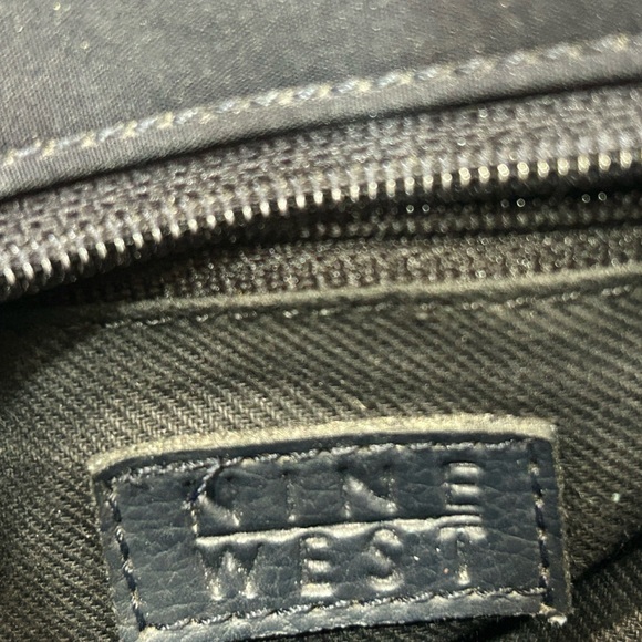 Nine West Small Navy Blue Woven  Handbag w/ Shoulder Strap - Picture 9 of 14